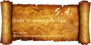 Iván Anasztázia névjegykártya